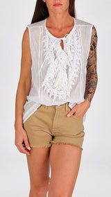 Camicia smanicata mussola smerli
