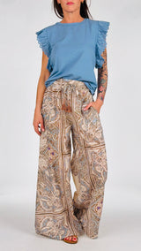 Pantalone palazzo cachemire T.
