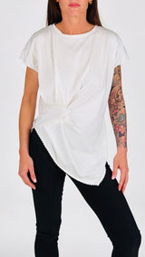 T-shirt asimmetrica passamaneria Vic.