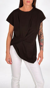 T-shirt asimmetrica passamaneria Vic.