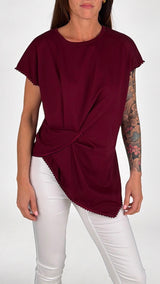T-shirt asimmetrica passamaneria Vic.