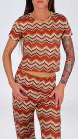 Maglia zig zag bordi oro Vic.