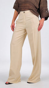 Pantalone lino palazzo basic Vic.