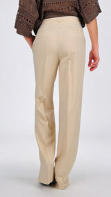 Pantalone lino palazzo basic Vic.