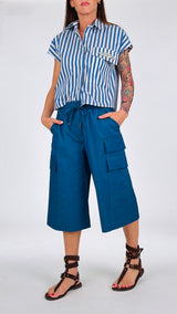 Bermuda cargo chambray stretch T.