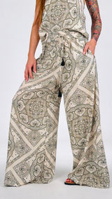 Pantalone palazzo bandana T.