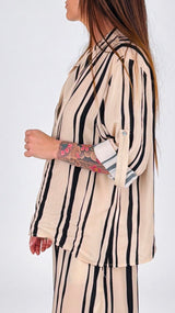 Camicia righe sfalsate H.