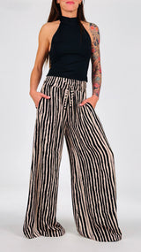 Pantalone righe spennellate H.