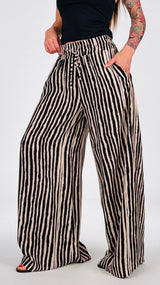Pantalone righe spennellate H.