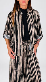 Camicia righe spennellate H