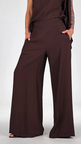 Pantalone viscosa flare H.