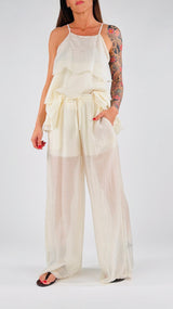 Pantalone organza elastico H.