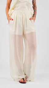 Pantalone organza elastico H.