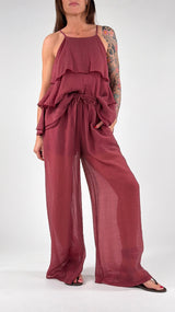 Pantalone organza elastico H.
