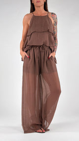 Pantalone organza elastico H.