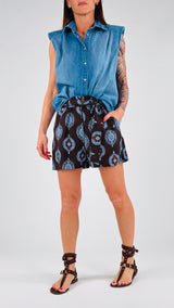 Short viscosa fantasia elastico