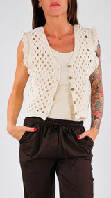 Gilet crochet giro smerlato