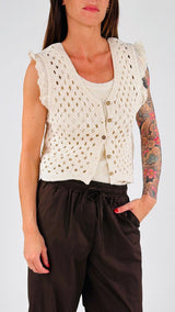 Gilet crochet giro smerlato