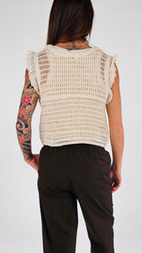Gilet crochet giro smerlato