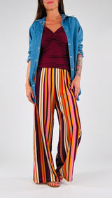 Pantalone righe colorate H.