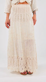 Gonna ricami e crochet H.
