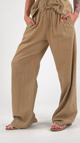 Pantalone lino cotone Athena