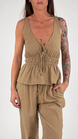 Top lino cotone Athena