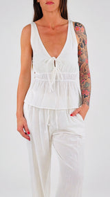 Top lino cotone Athena