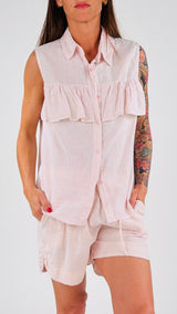Camicia balza lino cotone Athena