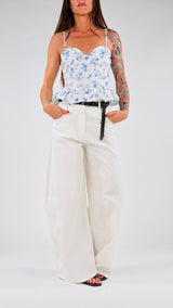 Top bustier stampato K.