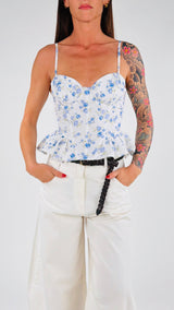 Top bustier stampato K.