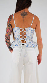Top bustier stampato K.