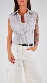 Camicia righe lati aperti H.