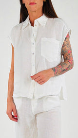 Camicia over lino lavato T.