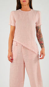 Camicia m/m lino lavato T.