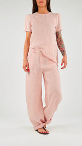 Camicia m/m lino lavato T.