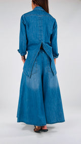 Camicia chambray spacco dietro