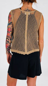 Gilet uncinetto bicolor Vic.