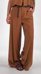 Pantalone palazzo cupro soft H.