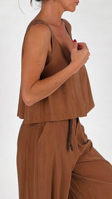 Top crop cupro soft H.