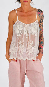 Top lingerie tulle+macramè You