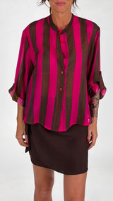Camicia organza riga larga H.