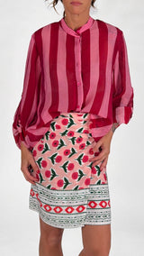 Camicia organza riga larga H.