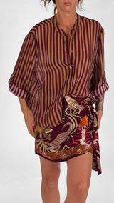 Camicia organza riga stretta H.
