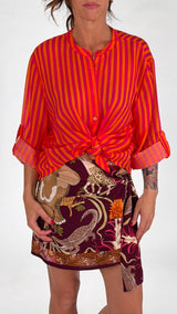 Camicia organza riga stretta H.