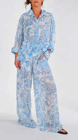 Camicia fiori sfumati H.