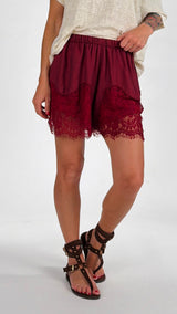 Short pizzo lino viscosa H.