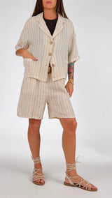 Completo lino gessato Jonny