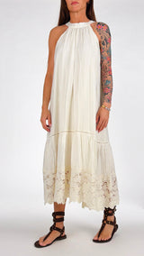Abito americana tela+crochet H.