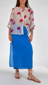 Camicia organza palme H.